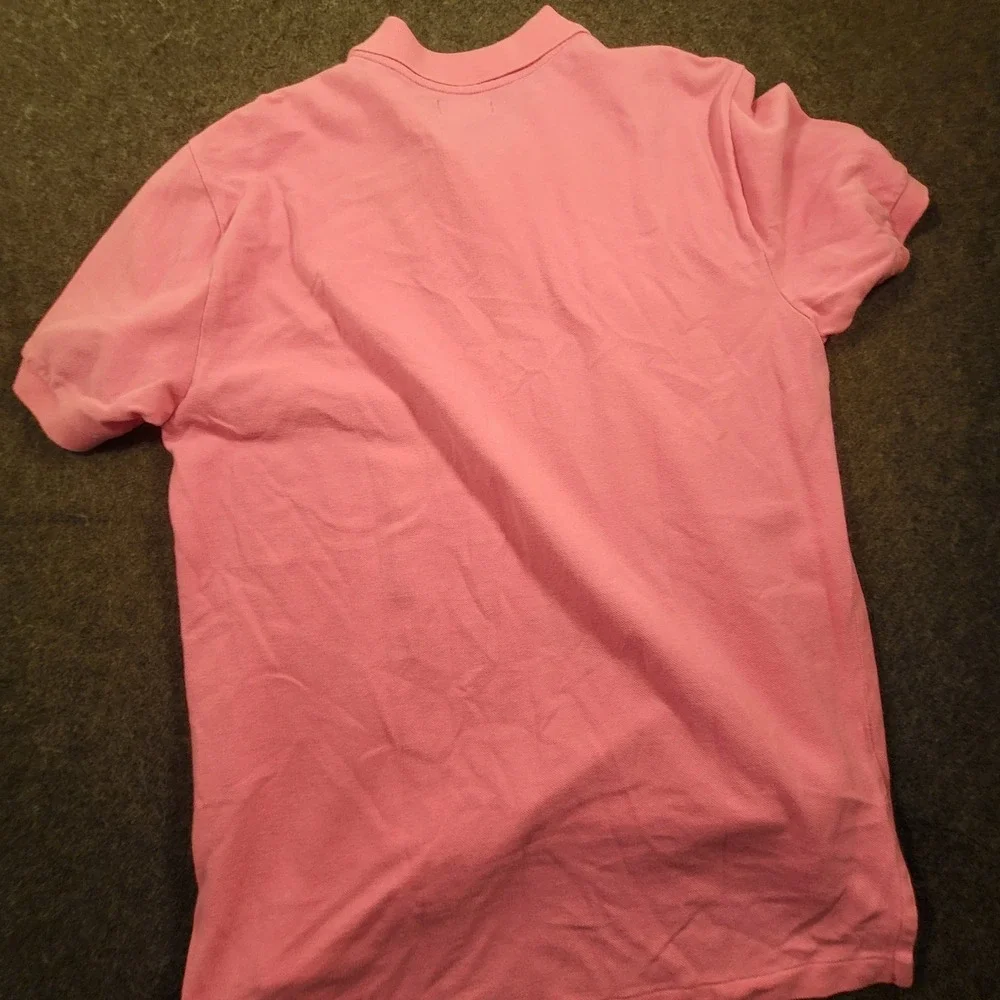Ralph Lauren Polo Jeans Company Men's Polo Shirt Flag Logo Pink Large